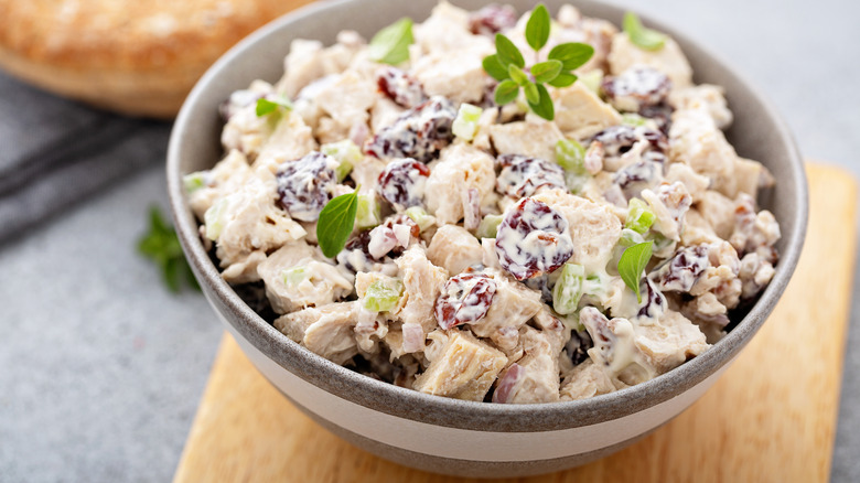 Chicken salad in bowl