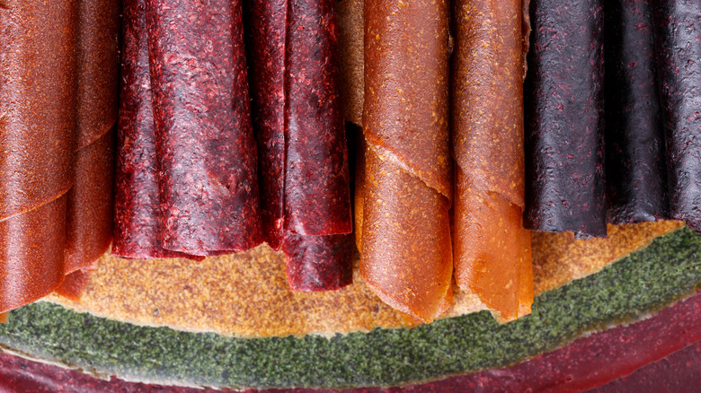 assortment of multicolored fruit leather