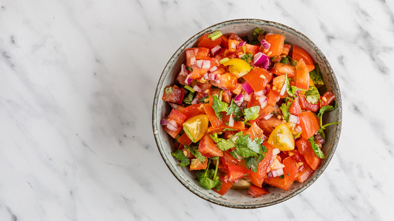 Unique salsa in bowl