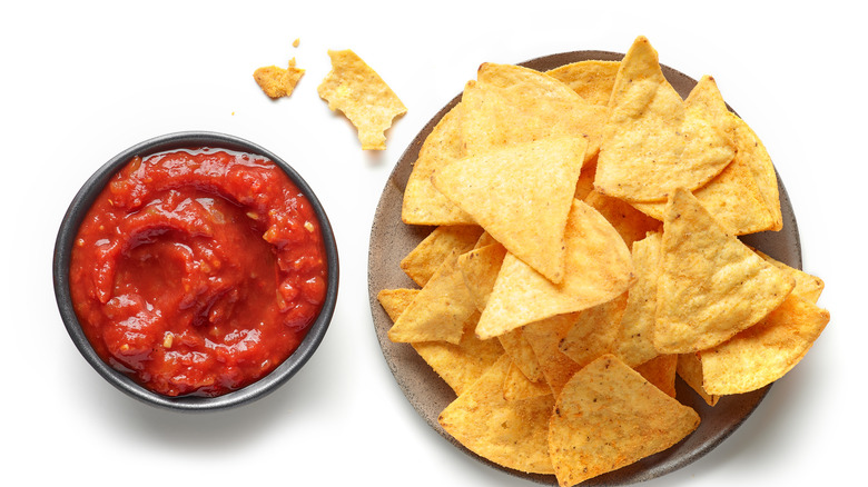 Chips with side salsa