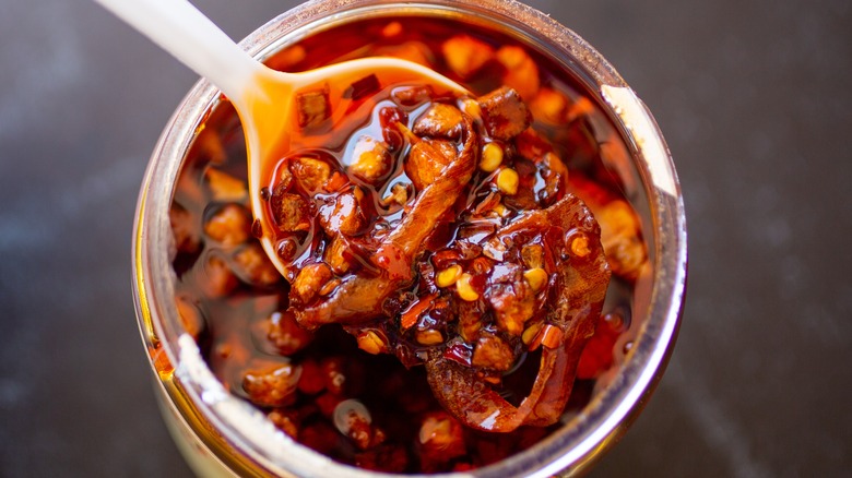 Jar of chili oil 