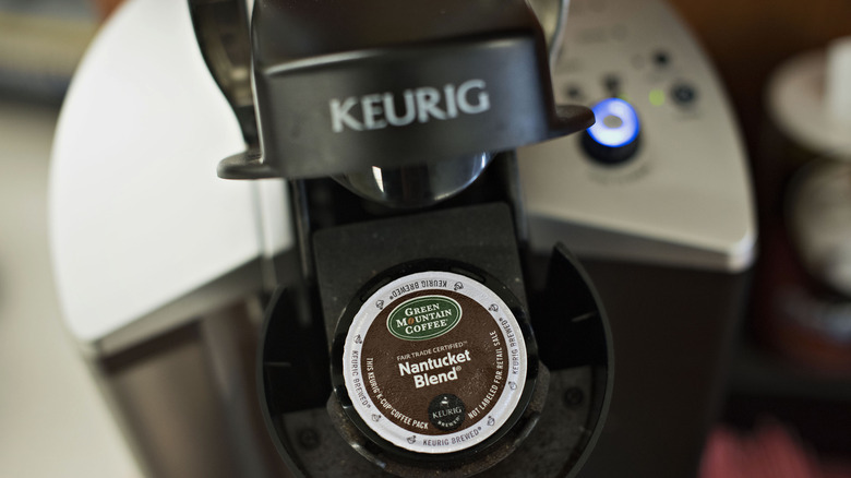 Keurig machine with pod