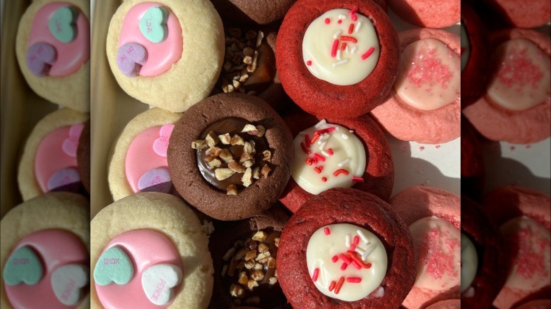 Assortment of colorful sugar cookies