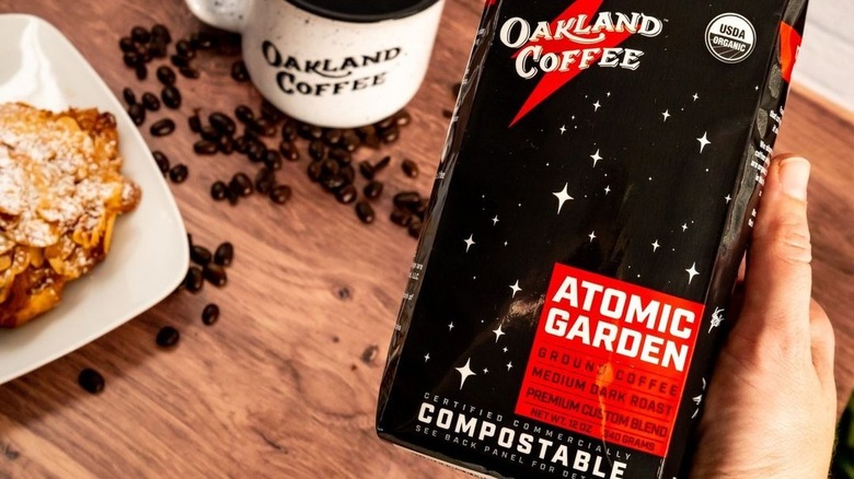 a bag of Oakland Coffee