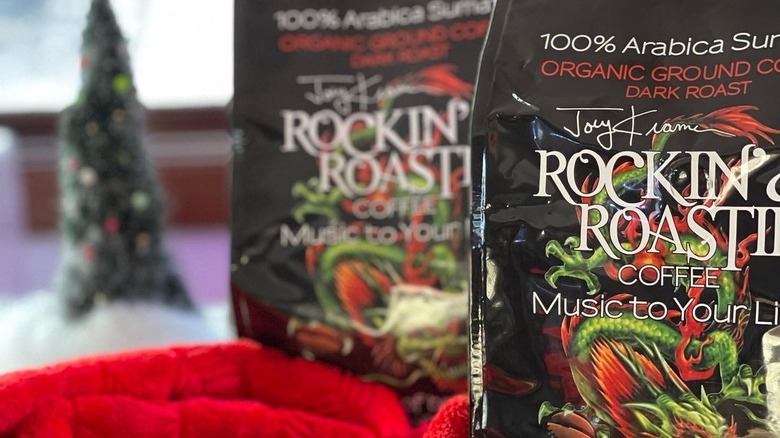 Two bags of Rockin' & Roastin' Coffee