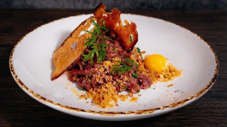 Deconstructed beef tartare