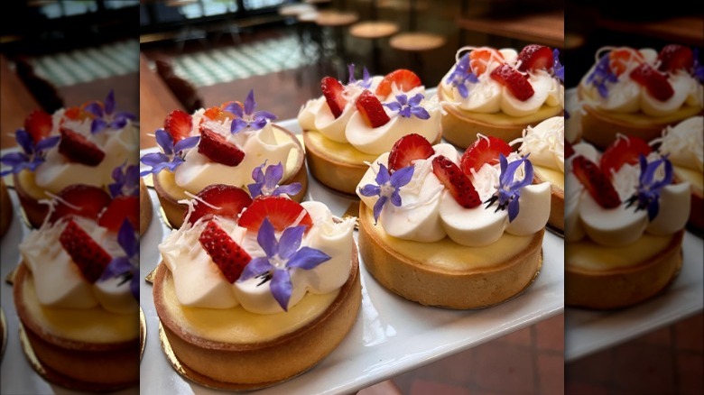 Pastry with strawberries