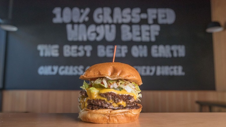 Grass-fed Wagyu beef burger 