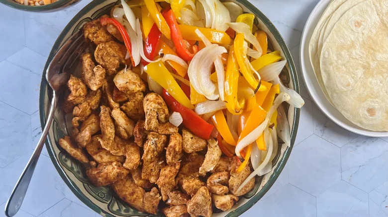 Bowl of chicken and vegetables