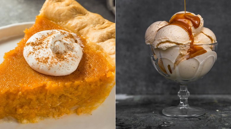 Sweet potato pie, salted caramel ice cream