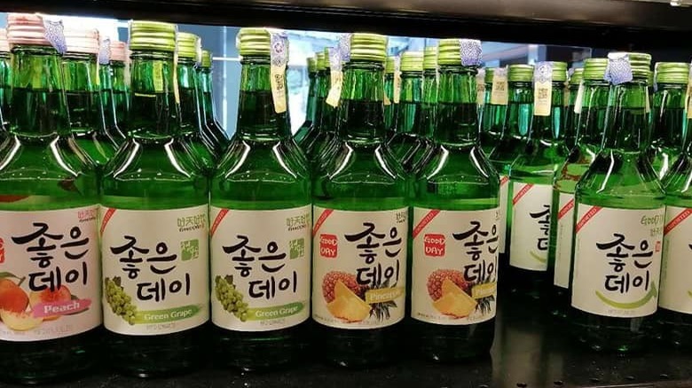 Good Day Soju bottles