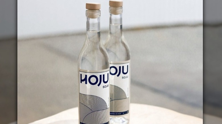 Two bottles of Hoju Soju