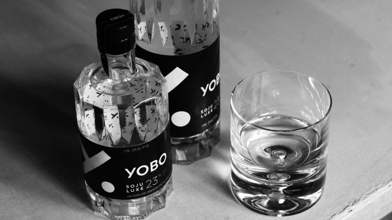 Stylized shot of Yobo Soju