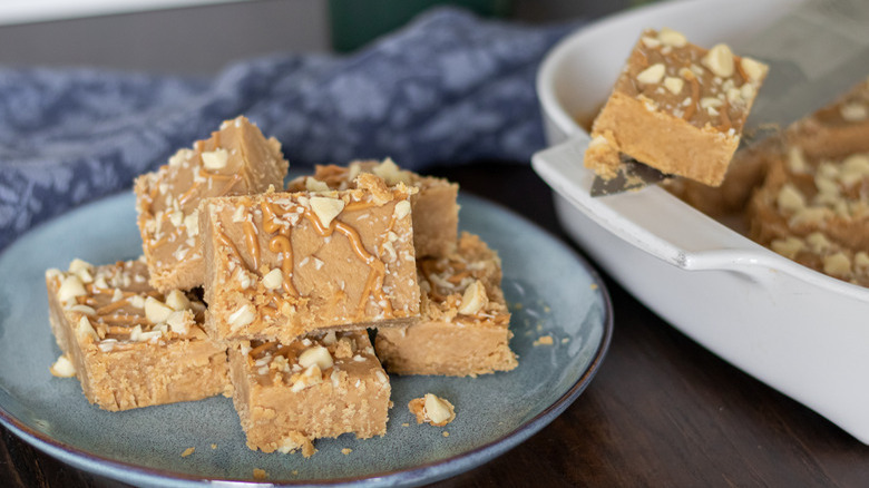 peanut butter fudge on plate