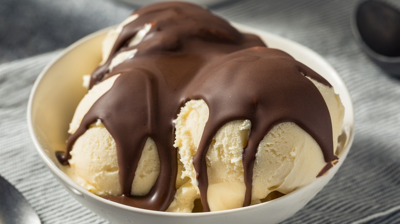 hard chocolate shell ice cream