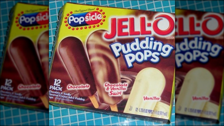 box of jello pudding pops on blue background