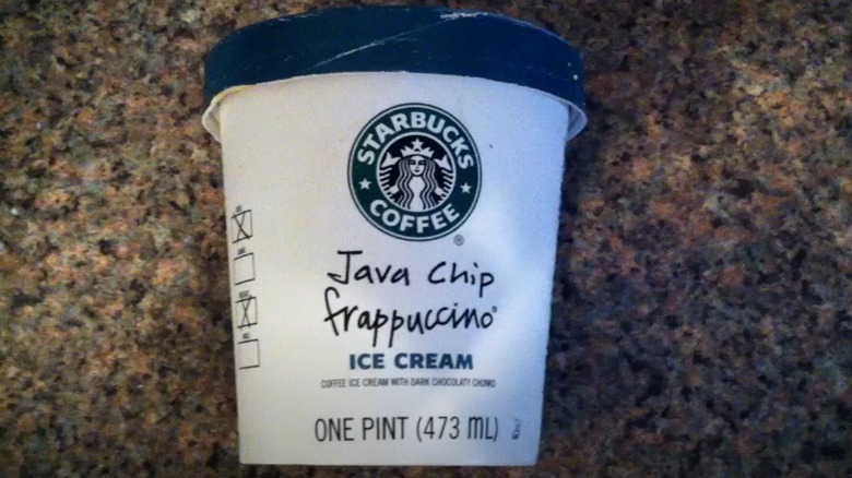 pint of starbucks java chip frappuccino ice cream