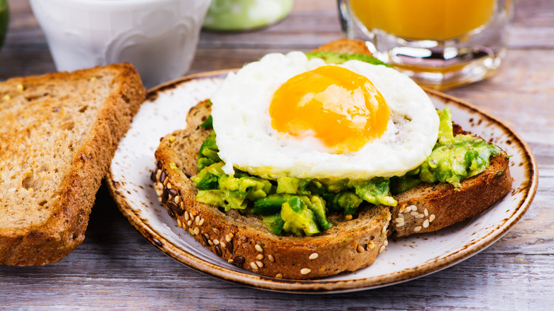 Avocado toast with egg