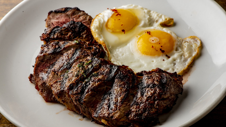 Steak and eggs