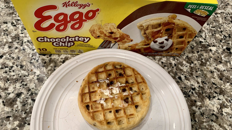 Eggo chocolately chip frozen waffles