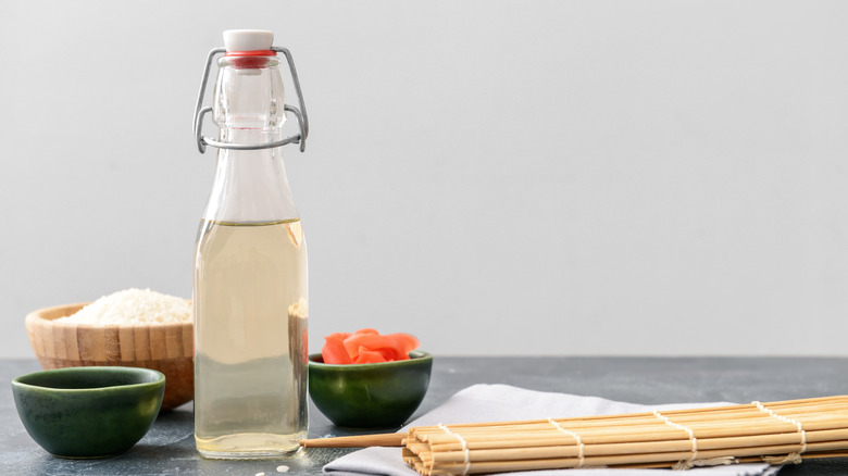 Bottle of rice vinegar