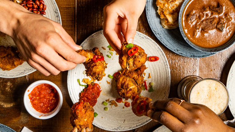 fried chicken with sambal 