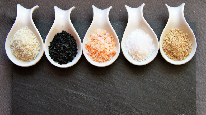 A variety of gourmet salts