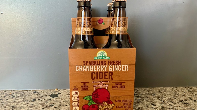 Sparkling Fresh Cranberry Ginger Cider