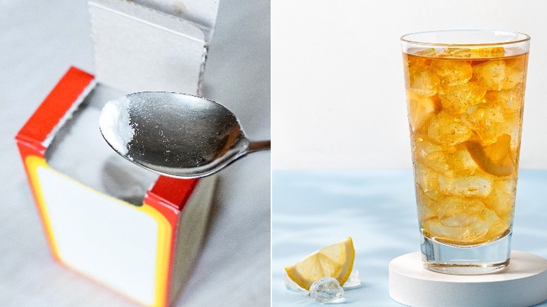 Baking soda and iced tea