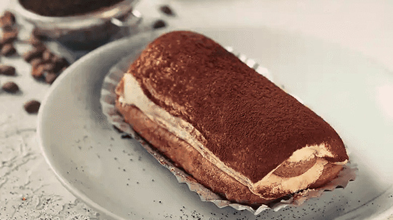 Starbucks tiramisu slice on plate