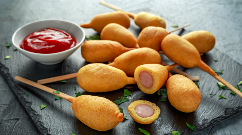 Mini corn dogs