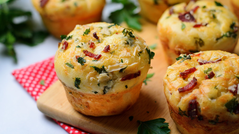 Bacon and cheese savory muffins