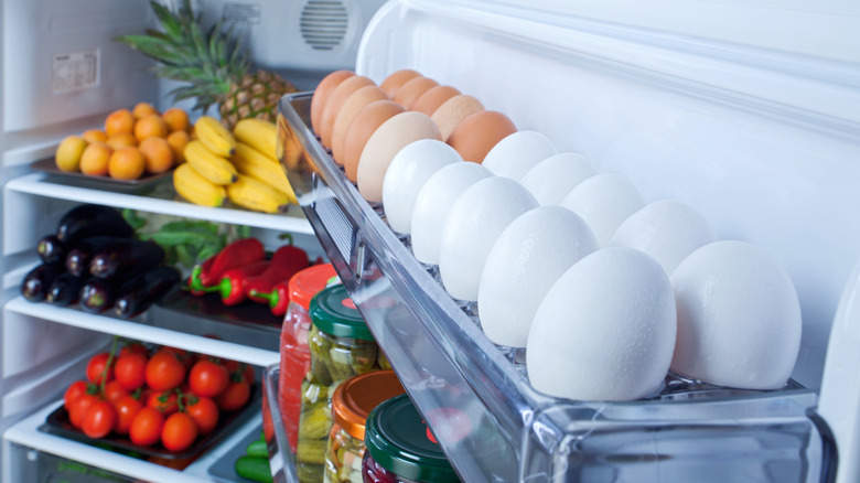 Organized white fridge