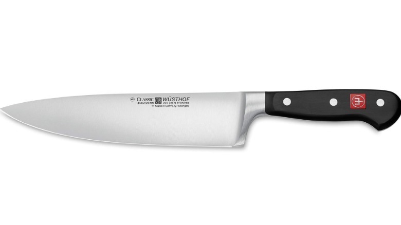 Wüsthof chef's knife on white background