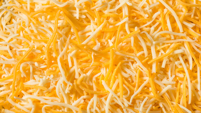 Shredded cheese background