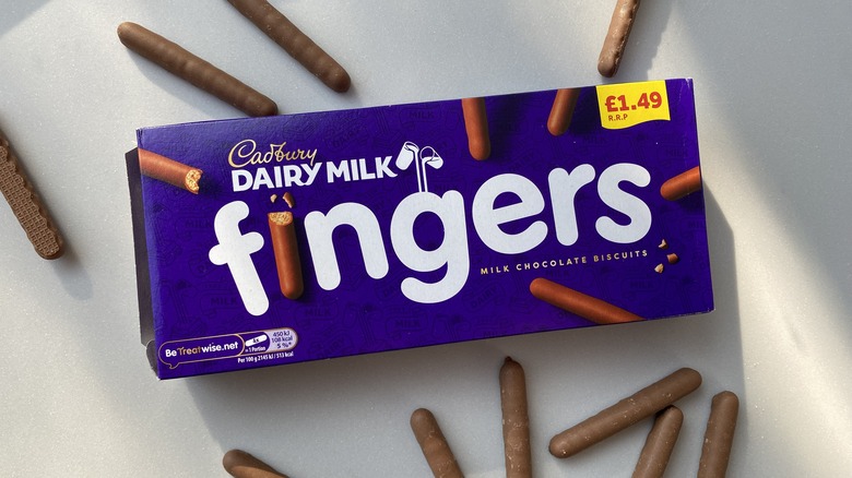 Cadbury dairy milk fingers box