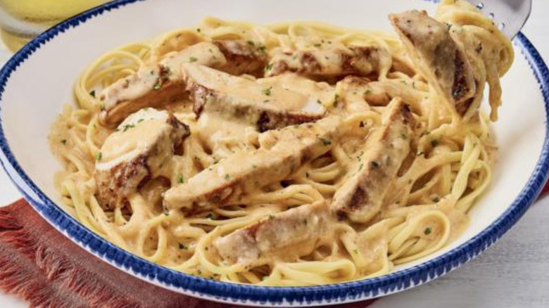 Cajun chicken linguine alfredo