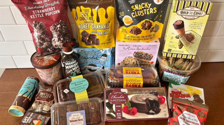 various Trader Joe's chocolate products