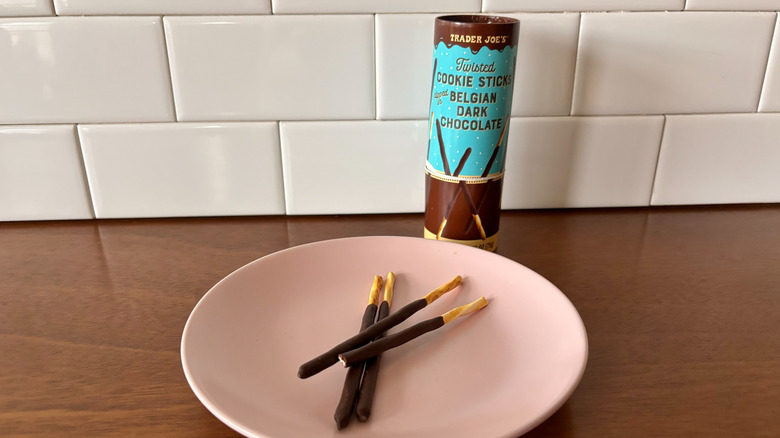 Trader Joe's dark chocolate cookie sticks