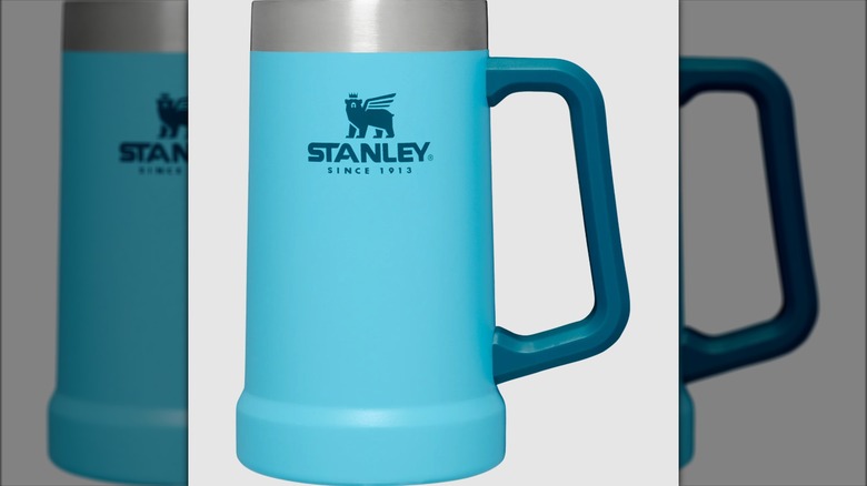 light blue Stanley beer stein 