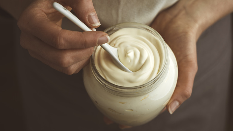 Jar of mayonnaise