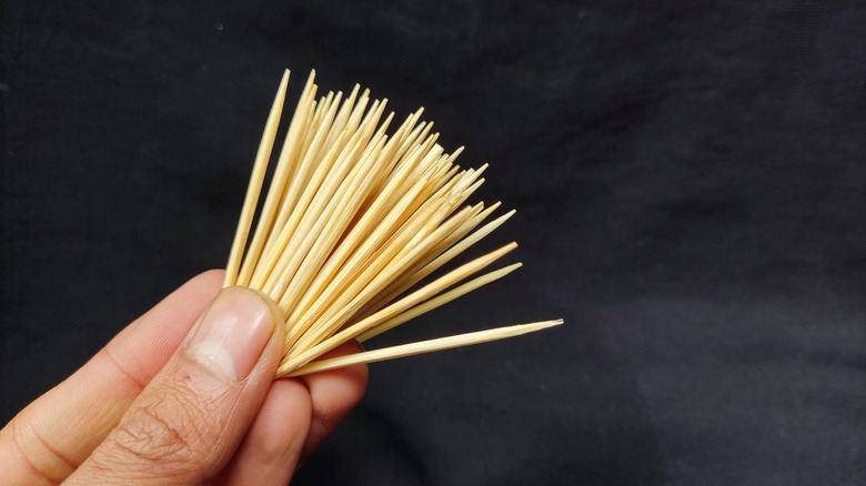 Toothpicks in hand