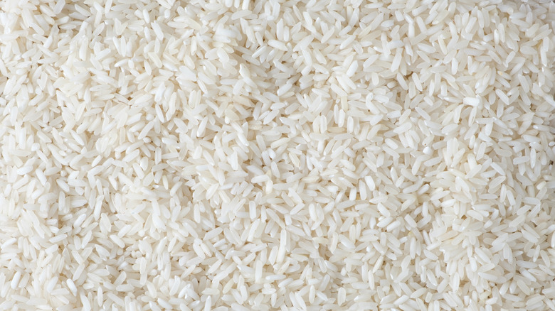 White rice pieces