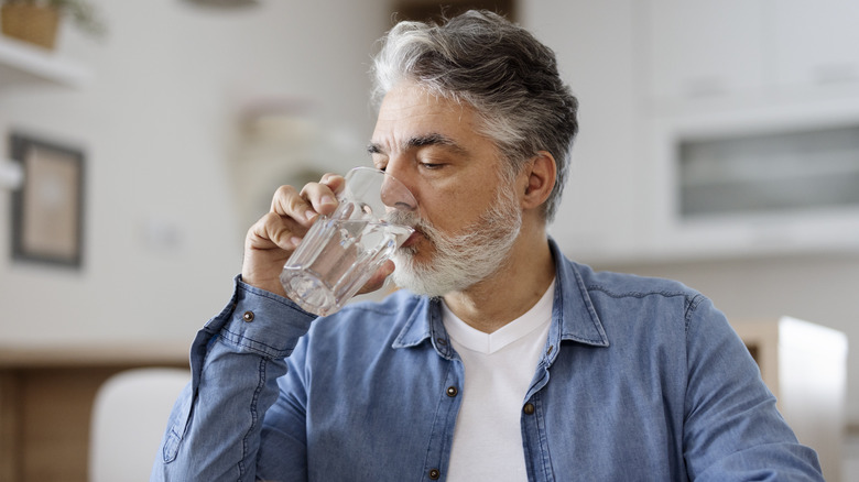 Man drinking water