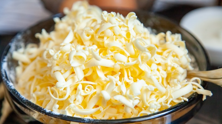 Bowl of grated butter