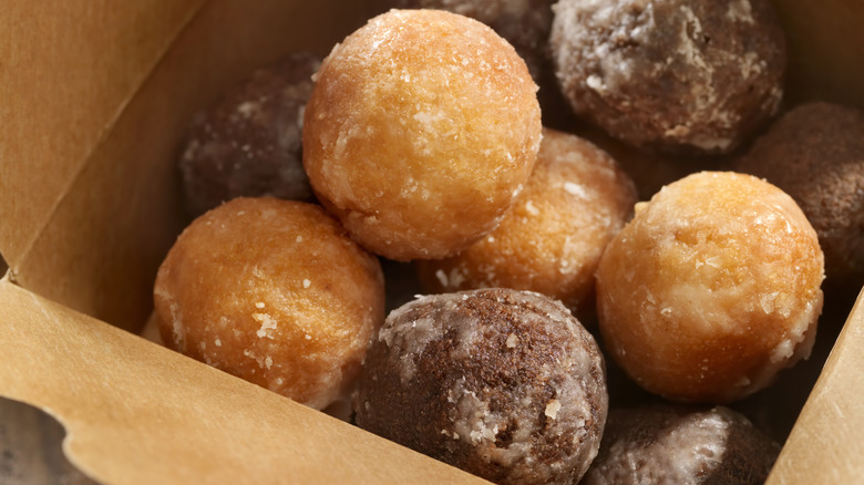 Donut holes in takeout box