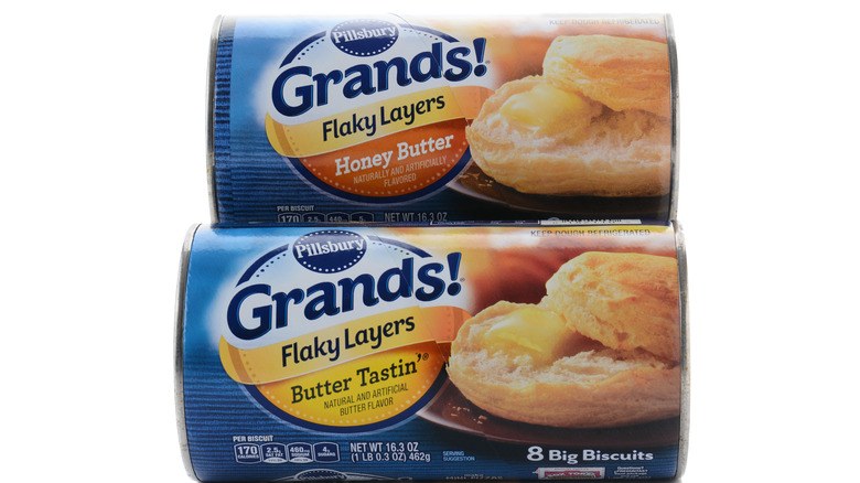 Pillsbury biscuit dough in containers