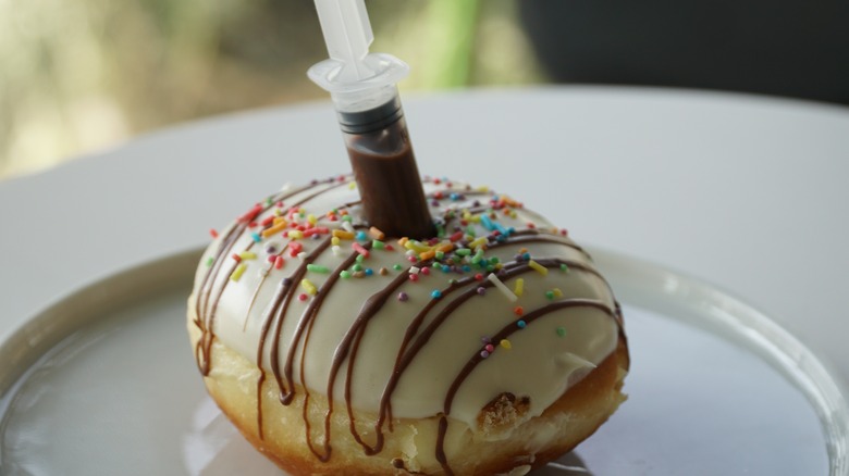 Donut with syringe 