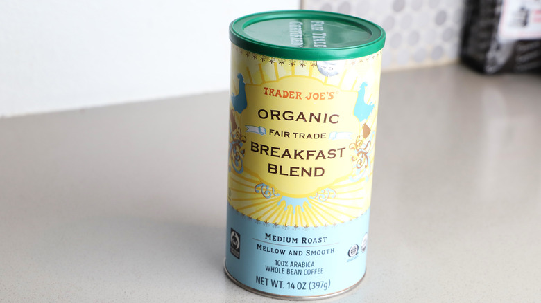 Canister of breakfast blend coffee