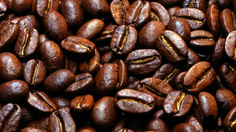 close up coffee beans